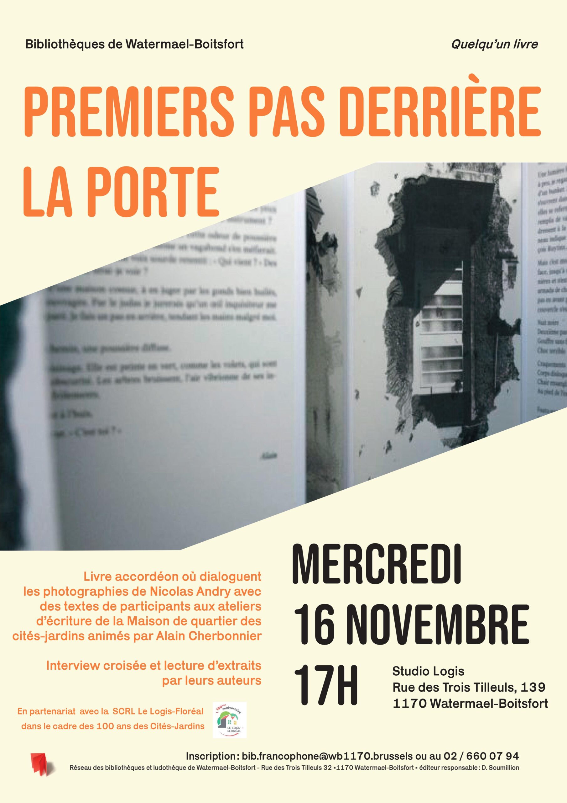 affiche activité autour du livre