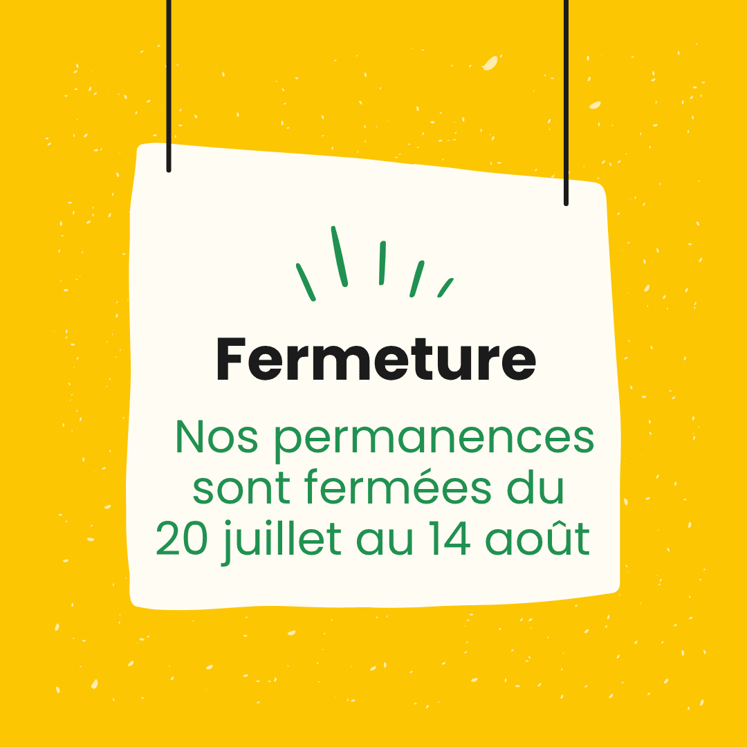 pas de permanences du 20-7 au 14-8-2026